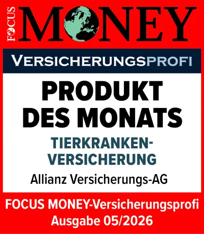 Focus Money Versicherungprofi: Produkt des Monats Tierkrankenversicherung, Allianz Versicherungs-AG, Ausgabe 05/2026